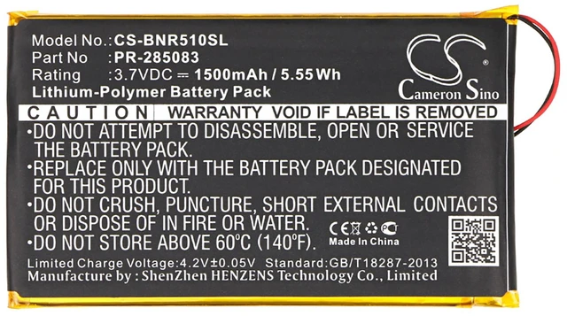 Alt view image 5 of 6 - Battery for Barnes & Noble BNRV510 Nook Glowlight Plus 2015 Pocketbook PR-285083