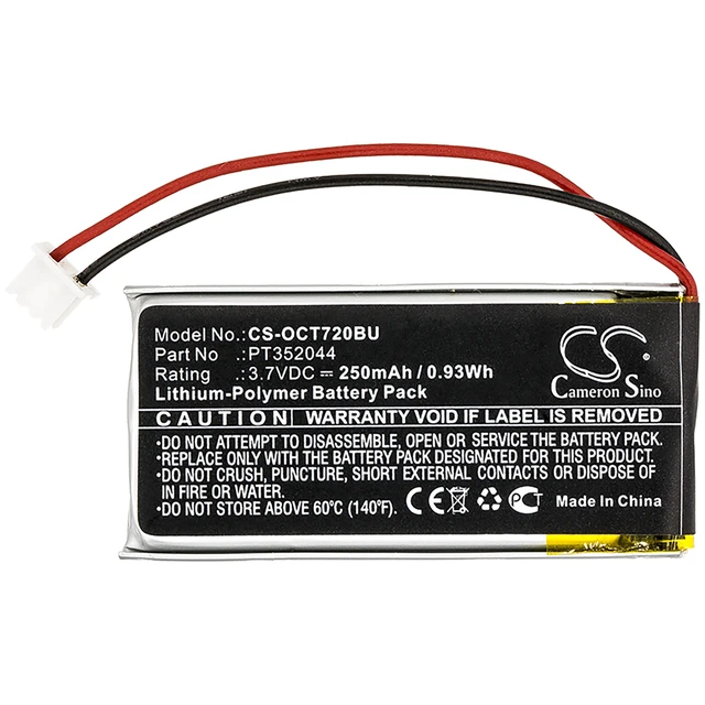 Alt view image 3 of 5 - CMOS Battery for Oracle Tablet 720 721 PT352044 CS-OCT720BU 3.7v 250mAh 0.93Wh