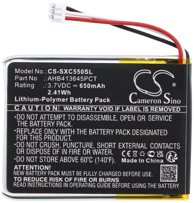 Alt view image 3 of 5 - Battery for Sennheiser MB 660 PXC 550 AHB413645PCT Wireless Headset CS-SXC550SL