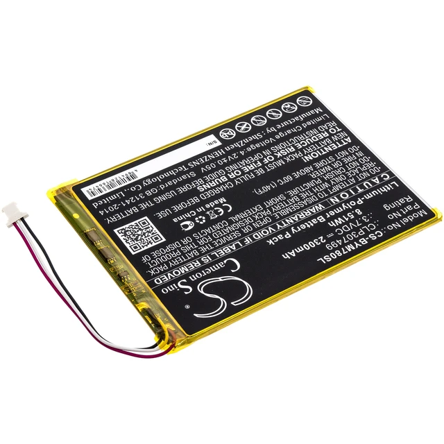 Alt view image 2 of 6 - Battery for Boyue likebook Mars 7.8" CLP307499 E-book E-reader CS-BYM780SL