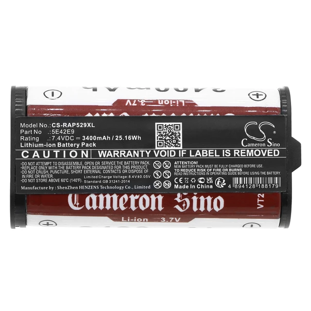 Alt view image 3 of 3 - Battery for Ring Alarm Home Base Pro Station 5E42E9 CS-RAP529XL 7.4v 3400mAh