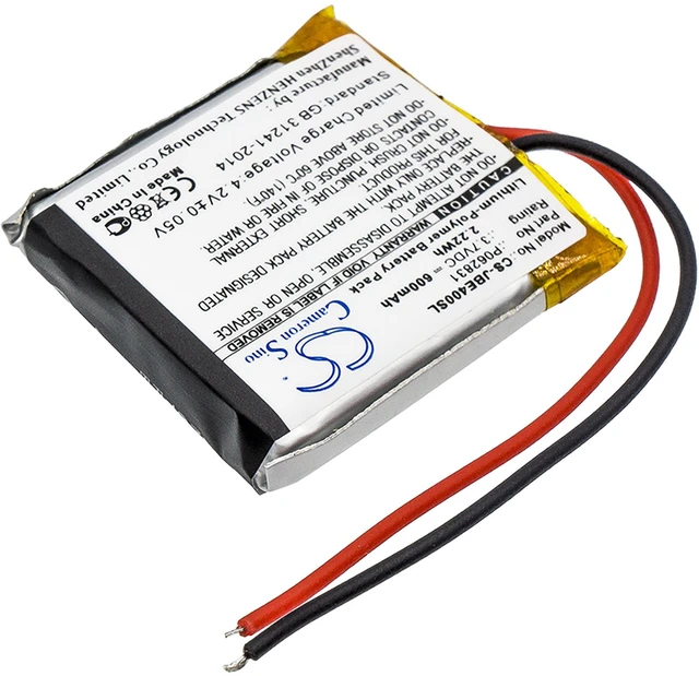 Alt view image 2 of 4 - Battery for JBL Synchros S400BT Tune 500BT 600BT P062831 Headset CS-JBE400SL