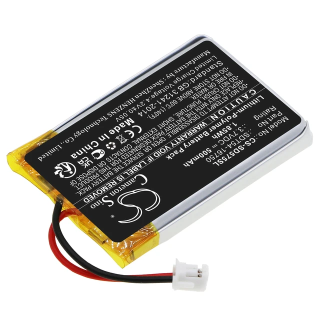 Alt view image 2 of 5 - Battery for SportDog SD-575 SD-575E SportTrainer Black Orange SDT54-16750 3.7V