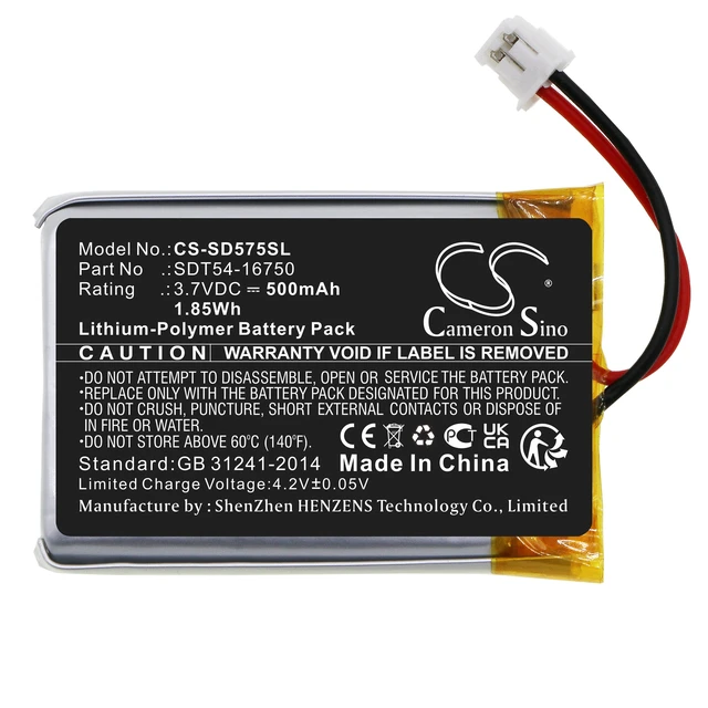 Alt view image 3 of 5 - Battery for SportDog SD-575 SD-575E SportTrainer Black Orange SDT54-16750 3.7V