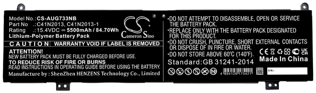 Alt view image 3 of 4 - Battery for Asus ROG H5600QM 0B200-03880-100 0B200-03880200 C41N2013 C41N2013-1