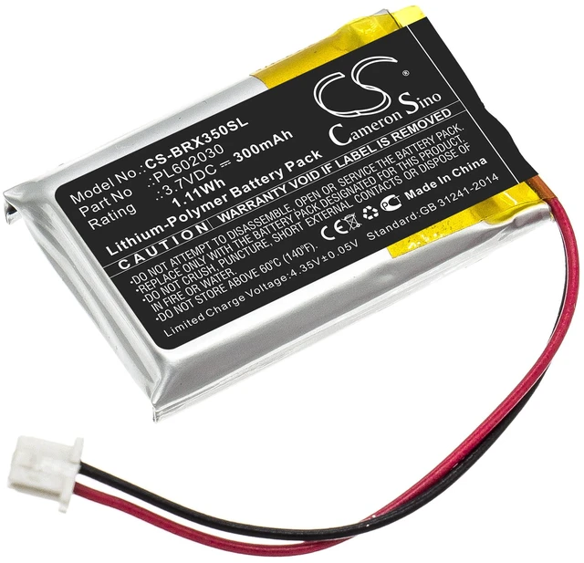 Main image of Battery for BlueParrott VXI B350-XT PL602030 Wireless Headset CS-BRX350SL 300mAh