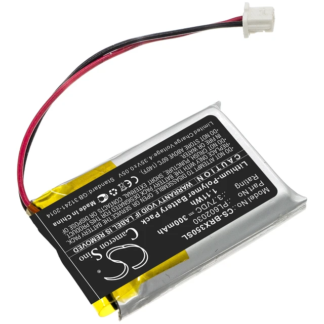 Alt view image 2 of 5 - Battery for BlueParrott VXI B350-XT PL602030 Wireless Headset CS-BRX350SL 300mAh