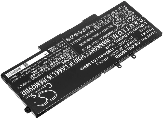 Alt view image 2 of 5 - Battery for DELL Latitude 14 5410 5501 5511 5401 15 5510 4F92V 3HWPP 3PCVM YPVX3