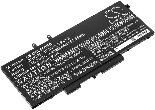 Main image of Battery for DELL Latitude 14 5410 5501 5511 5401 15 5510 4F92V 3HWPP 3PCVM YPVX3