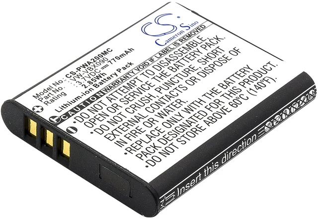 Main image of Battery for Panasonic HX-WA03 HX-WA2 HX-WA20 VW-VBX090 VW-VBX090E VW-VBX090E-W