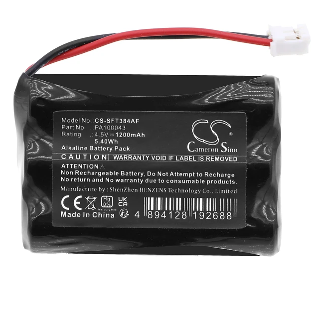 Alt view image 3 of 5 - Battery for Safe-O-Tronic DS DS-T LS 198182 38400200 PA100043 CS-SFT384AF 4.5v