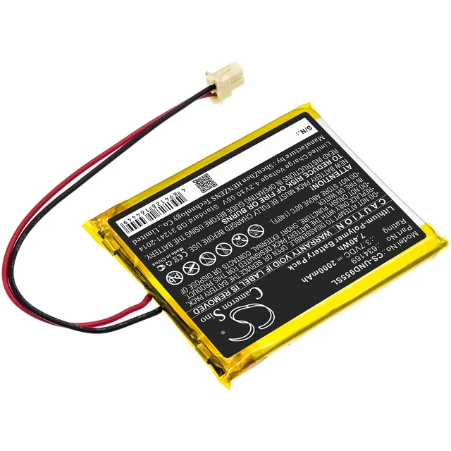 Alt view image 2 of 7 - Battery for Uniden Guardian G955 UDR UDR744 UDR744HD UDR777HD UDR780HD 634169
