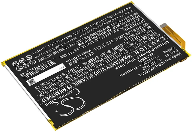 Alt view image 2 of 5 - Battery for Lenovo Yoga Smart Tab YT-X705F L19D2P32 Tablet CS-LVX705SL 3.85v