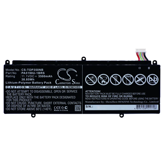 Alt view image 5 of 6 - Battery for Toshiba Click 2 Pro Satellite Notebook P35W P35W-B3226 PA5190U-1BRS