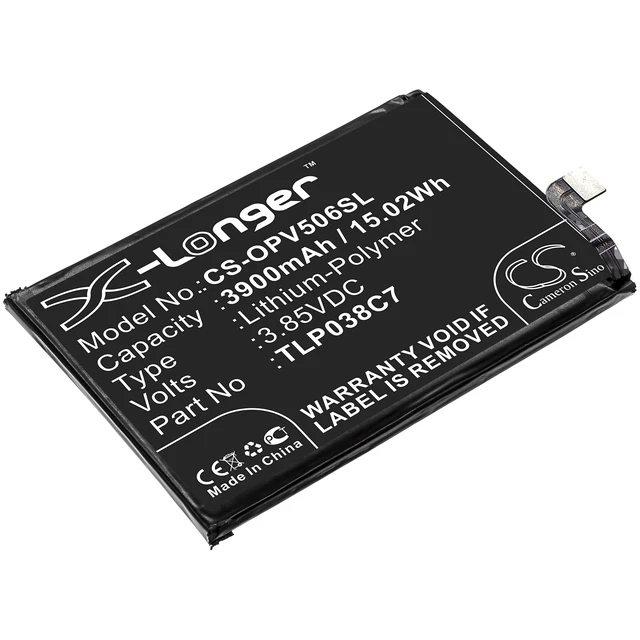 Main image of Battery for Alcatel TLP038C7 5V OT-5060A OT-5060D CS-OPV506SL 3.85V Li-Polymer