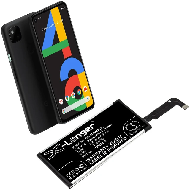 Alt view image 5 of 5 - Battery for Google Pixel 4A G025J-B GA02099 Mobile SmartPhone CS-GPW425SL 3.85v