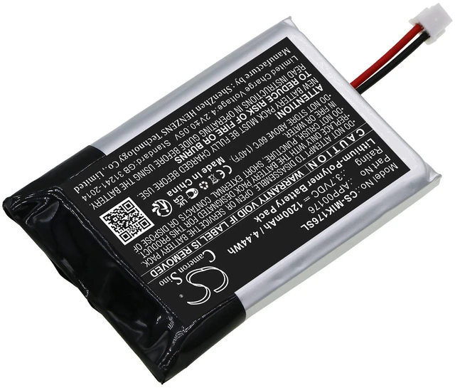 Alt view image 2 of 7 - Battery for MINN KOTA iPilot Link Remote BT Control APP00176 CS-MIK176SL 1200mAh