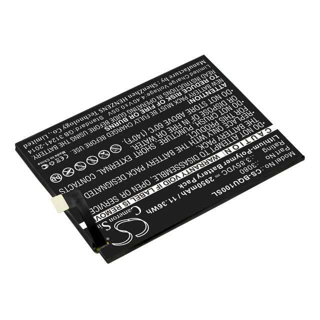 Alt view image 2 of 4 - Battery for BQ Aquaris U Lite Plus 3080 Mobile SmartPhone CS-BQU100SL 2950mAh