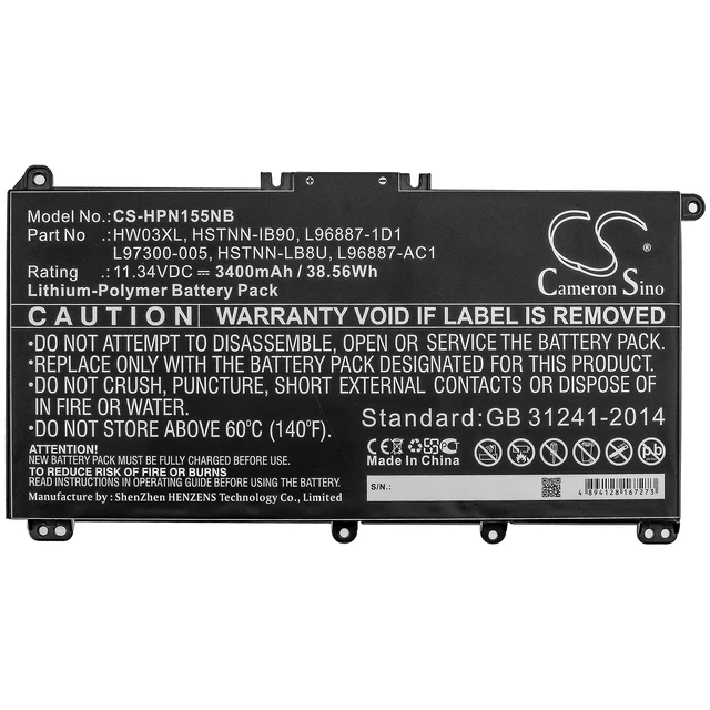 Alt view image 3 of 5 - Battery for HP Pavilion 15 HW03XL L96887-1D1 L96887-421 L96887-AC1 L97300-005