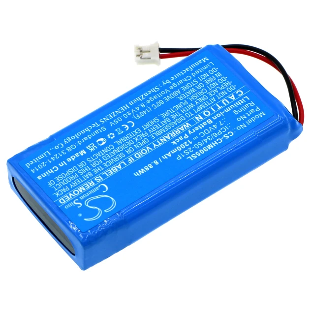 Alt view image 2 of 5 - Battery for Chord MOJO Headphone Amplifier ICP6/34/50-2S1P CS-CHM905SL 1200mAh