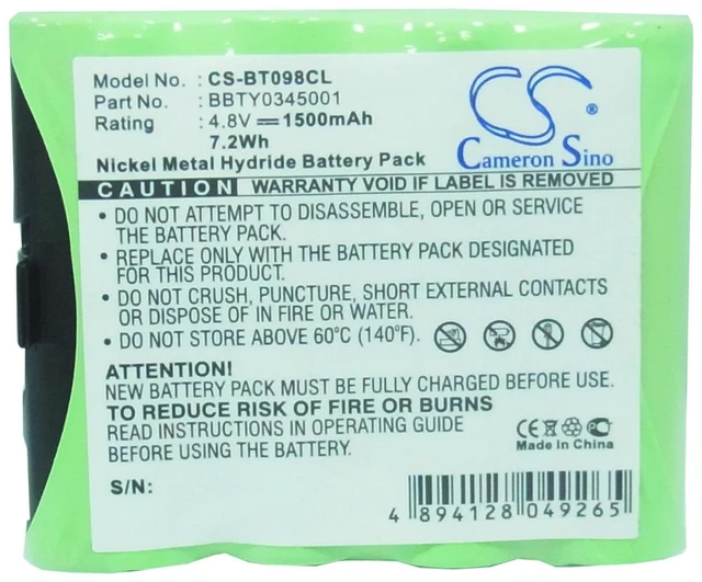 Alt view image 5 of 5 - Battery for Radio Shack 960-1460 Uniden Sony BT098 BT-098 AEG BBTY0345001 BT153