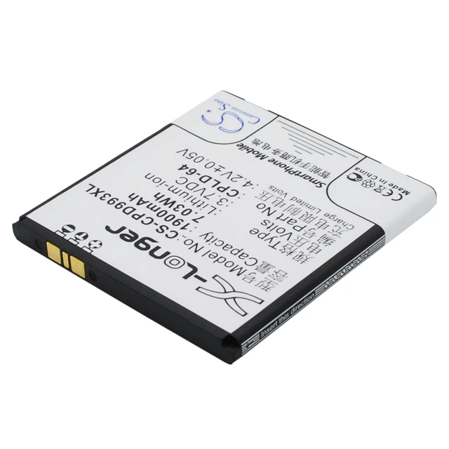 Alt view image 2 of 5 - Battery for Coolpad 9930 W702 CPLD-64 Mobile SmartPhone CS-CPD993XL 3.7v 1900mAh