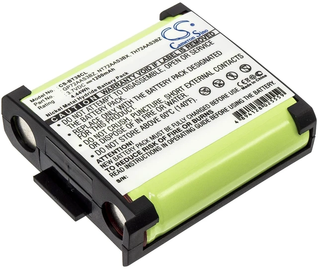 Main image of Battery for GP GE 2-9005 SANIK GP72AAS3BZ NT72AAS3BX TH72AAS3BZ BT-38 3SN5AA72
