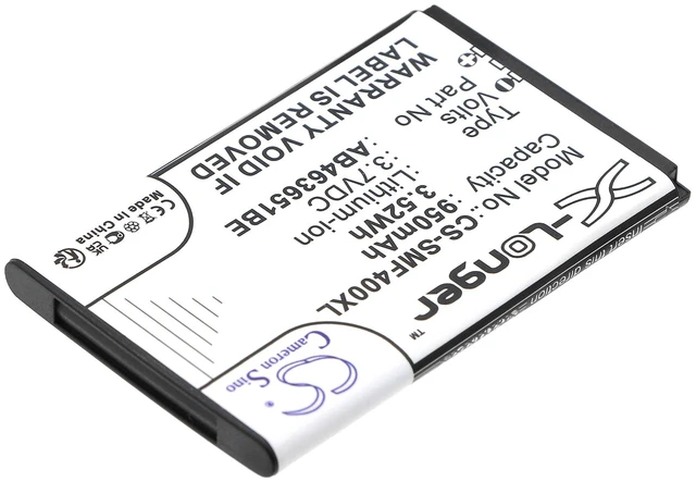 Alt view image 2 of 5 - Battery for Samsung AB463651BC AB463651BE AB463651BEC AB463651BU Blade Chat 322