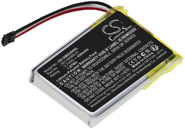 Main image of Battery for Garmin Receiver 010-02608-10 O2ADNH02 010-11925-00 361-00069-01