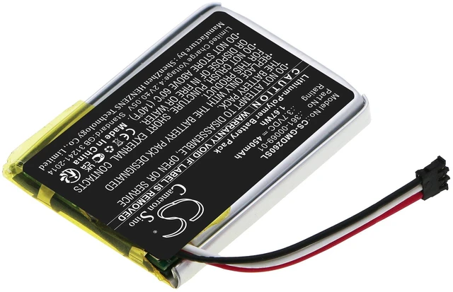 Alt view image 2 of 5 - Battery for Garmin Receiver 010-02608-10 O2ADNH02 010-11925-00 361-00069-01
