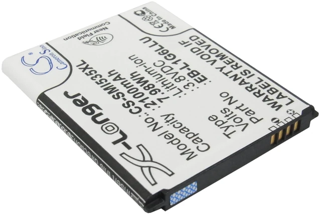 Alt view image 2 of 5 - Battery for Samsung T-MOBILE EB585158LP EB-L1G6LLA EB-L1G6LLAGSTA EB-L1G6LLZ