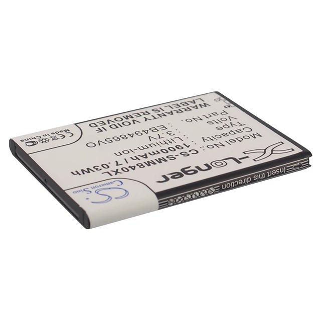 Alt view image 2 of 5 - Battery for Samsung EB494865VO BoostMobile Galaxy Prevail 2 II Ring SPH-M840