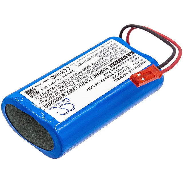 Alt view image 2 of 4 - Battery for Arizer Solo 2 Herb Vaporizer CS-ARS200SL 7.4v 3400mAh 25.16Wh