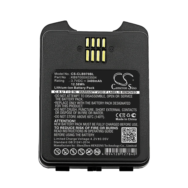Alt view image 3 of 3 - Barcode Scanner Battery for CipherLab BA-0083A6 KB97000X03504 9700 A973C5CLN31U1