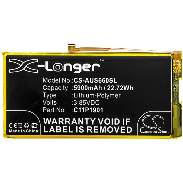 Alt view image 3 of 4 - Battery for Asus I001D ROG 2 Strix Ultimate II ZS660KL 0B200-03510300 C11P1901