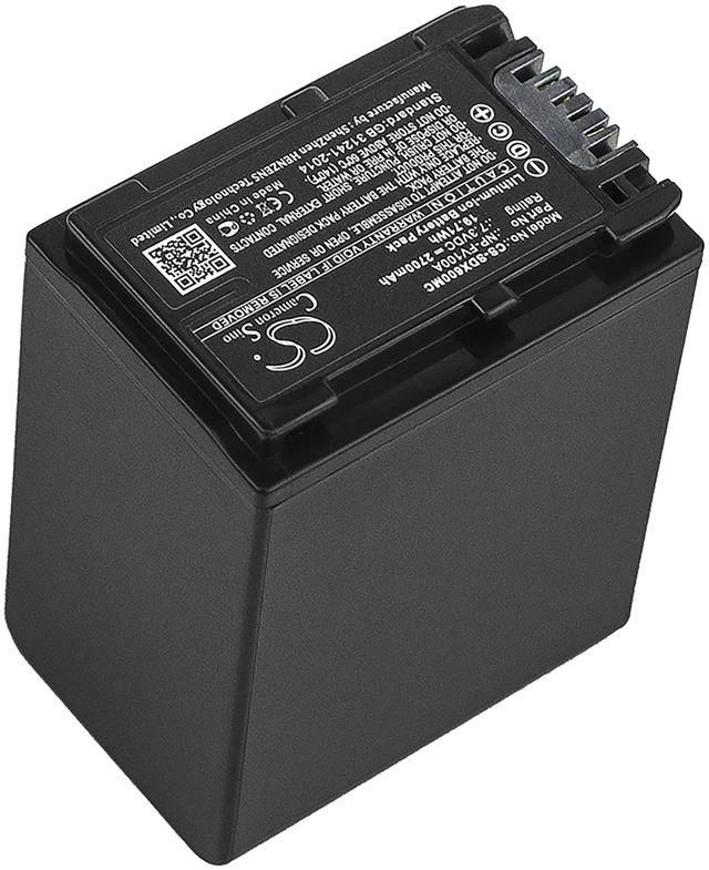 Alt view image 2 of 5 - Battery for Sony FDR-AX40 FDR-AX60 FDR-AX700 NEX-VG30 NP-FV100A 7.3v 2700mAh