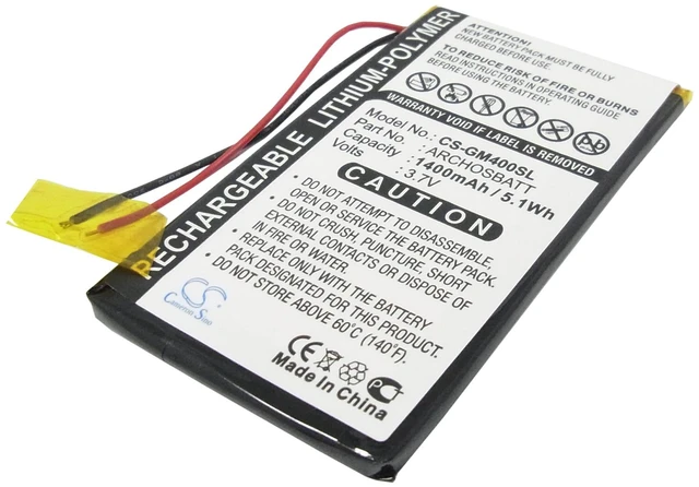 Main image of Battery for Archos AV402E Gmini 400 402 402CC PocketDISH ARCHOSBATT MP3 1400mAh