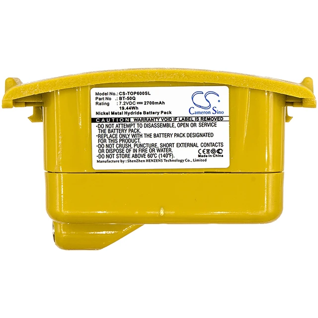 Alt view image 5 of 5 - Battery for Topcon GTS-600 GTS-601 GTS-602 GTS-605 BT-50Q CS-TOP600SL 2700mAh