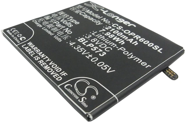Main image of Battery for OPPO N1 Mini N5111 N5116 N5117 R6007 BLP573 Mobile CS-OPR600SL