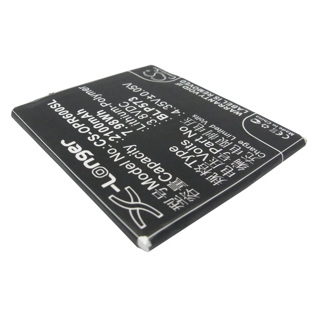 Alt view image 2 of 6 - Battery for OPPO N1 Mini N5111 N5116 N5117 R6007 BLP573 Mobile CS-OPR600SL