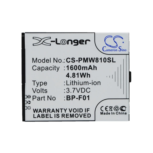 Main image of Battery for PHICOMM FWS610 FWS810 BP-F01 Mobile SmartPhone CS-PMW810SL 3.7v
