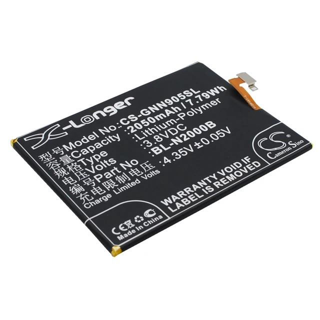 Alt view image 2 of 6 - Battery for BLU D980L VIVO AIR GIONEE ELIFE S5.1 GN9005 Fly IQ4516 BL-N2000B