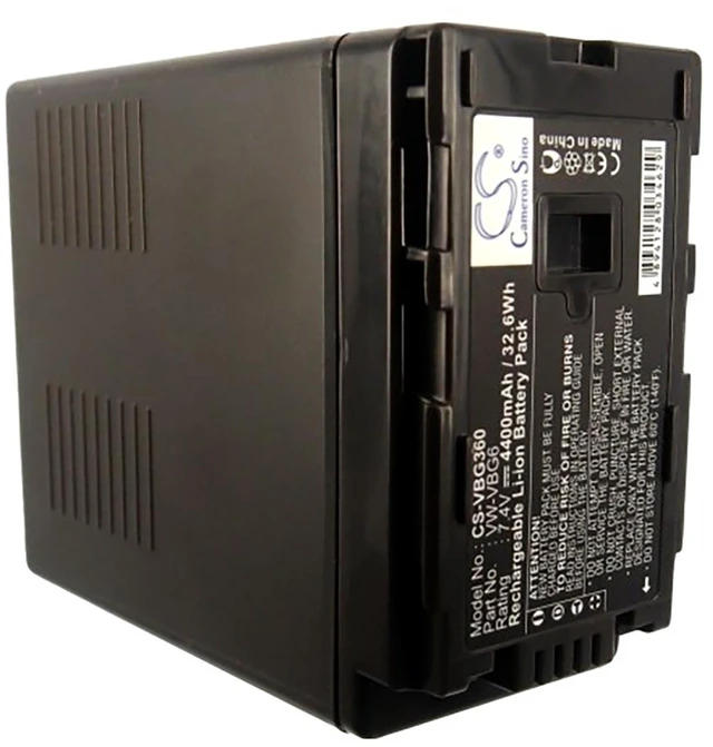 Alt view image 5 of 5 - Battery for Panasonic HDC-HS250 VDR-D58GK VW-VBG6 VW-VBG6GK VW-VBG6-K VW-VBG6PPK