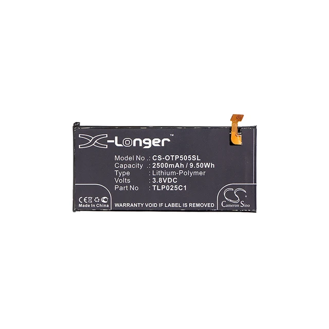 Alt view image 5 of 6 - Battery for Alcatel One Touch Fierce 4 Idol 3 5.5 Pop Plus 4+ TLP025C1 TLP025C2