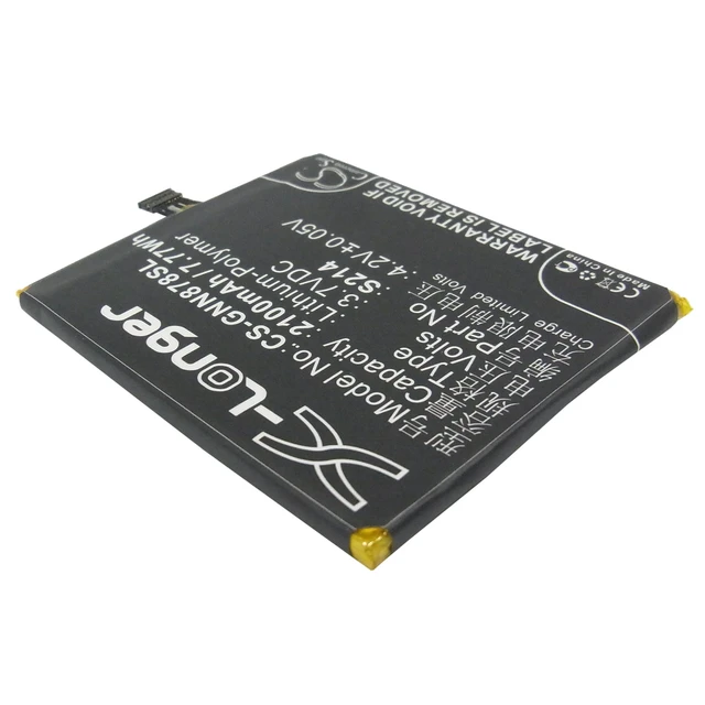 Alt view image 2 of 6 - Battery for GIONEE GN878 S214 Mobile SmartPhone CS-GNN878SL 3.7v X-Longer