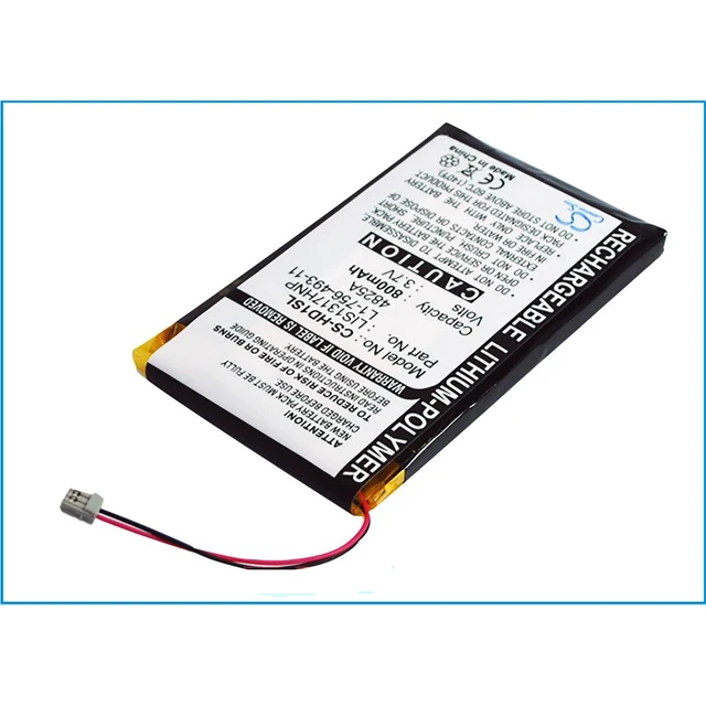 Alt view image 2 of 5 - Battery for Sony Walkman NW-HD1 20GB Digital Media Player PMPSYHD1 800mAh