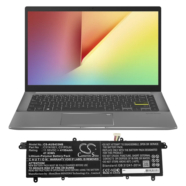 Alt view image 5 of 5 - Battery for Asus VivoBook S14 S13 S15 UX3000XN 0B200-03210100 C31N1821 C31POJH