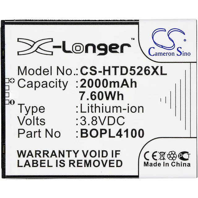 Alt view image 3 of 3 - Battery for HTC Desire 326G 526 526G HTCD100LVWP BOPL4100 BOPM310 HQ60331141000