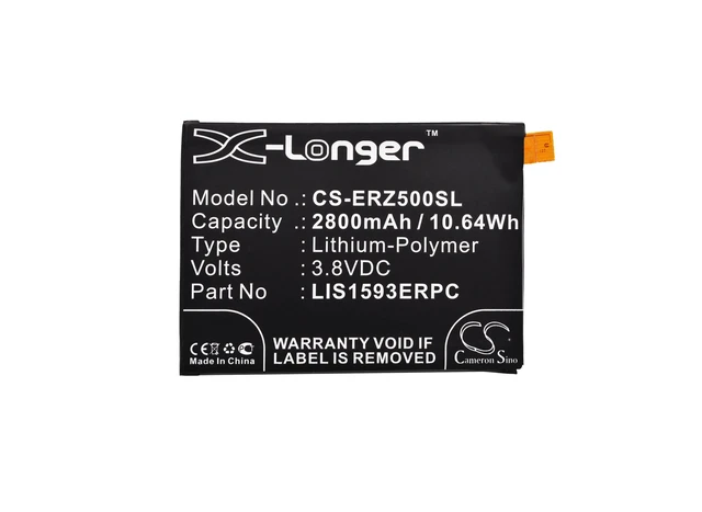 Alt view image 5 of 6 - Battery for Sony 1294-1249 LIS1593ERPC Ericsson E6603 E6633 E6653 E6683 SO-01H