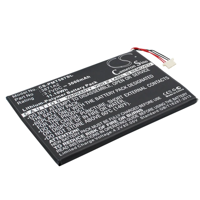 Alt view image 3 of 6 - Battery for Prestigio Multipad 7.0 Ultra Duo PMT5877C 3871A2 Tablet CS-PMT587SL